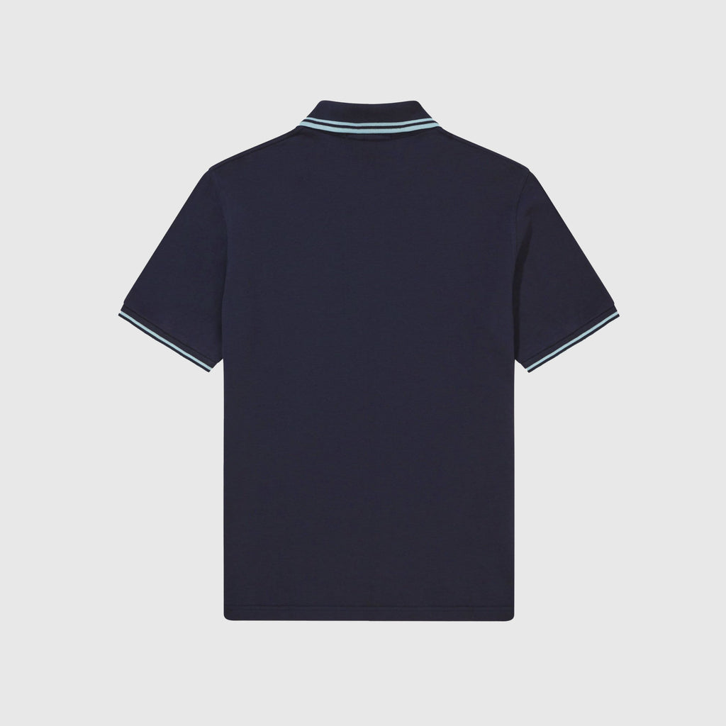  Fred Perry SS Twin Tipped Fred Perry Shirt - 795 Navy / Ice Black 
