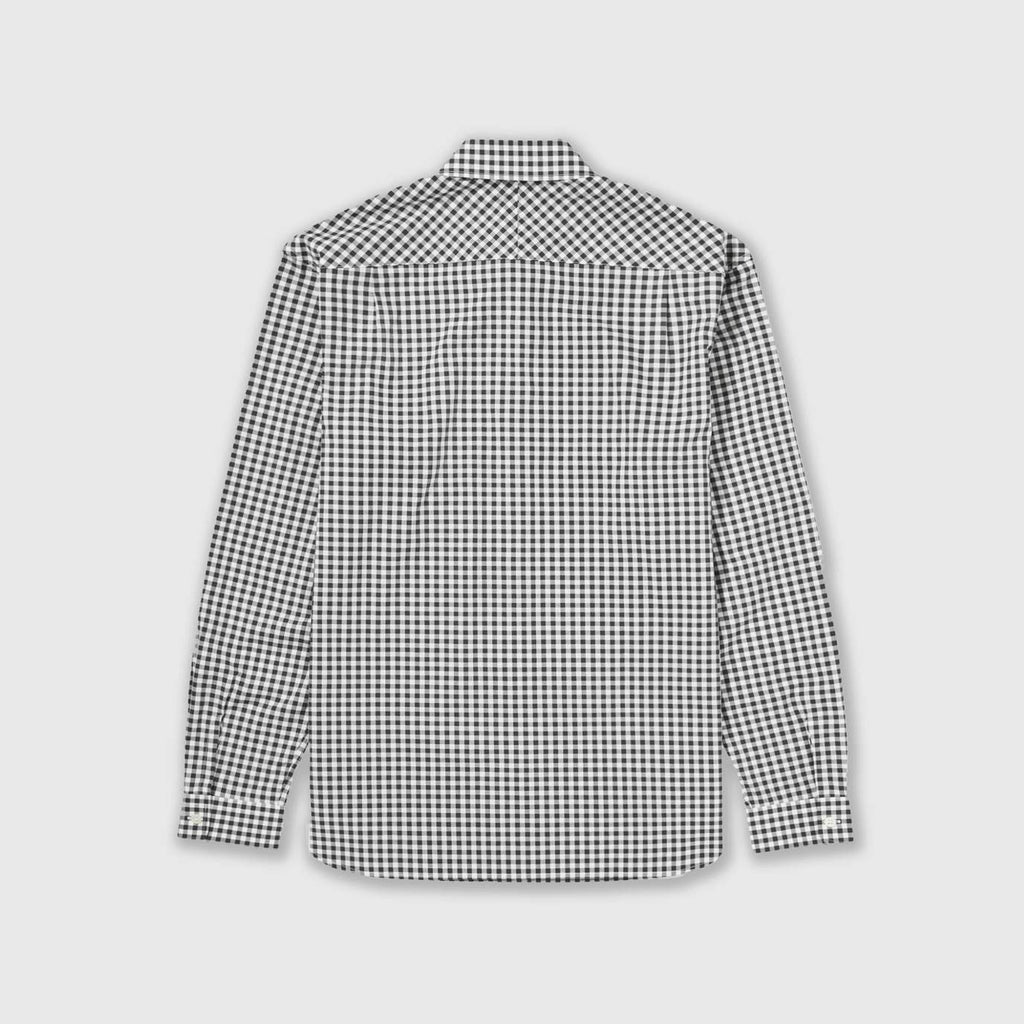 Fred Perry LS Gingham Shirt - Carbon Blue Back 