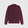 Fred Perry LS Twin Tipped Polo Shirt - Aubergine Back 
