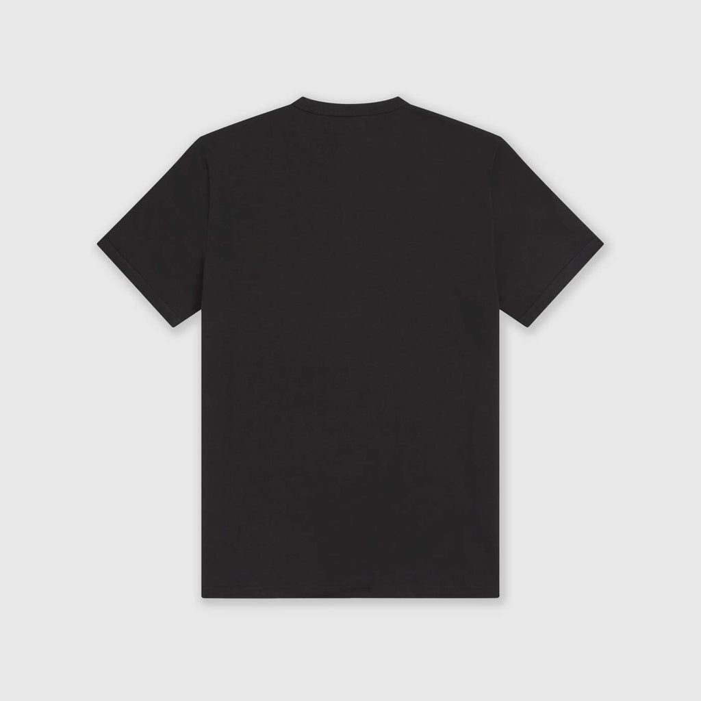 Fred Perry SS Ringer Tee - Black Plain Back 