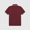 Fred Perry SS Twin Tipped Fred Perry Shirt - 106 Maroon / White / Ice Back 