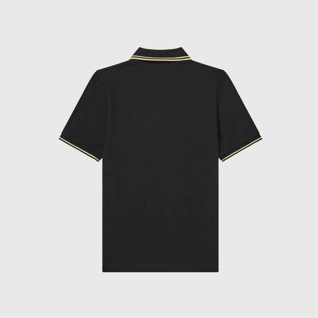 Fred Perry SS Twin Tipped Fred Perry Shirt - 157 Black / Champagne Back