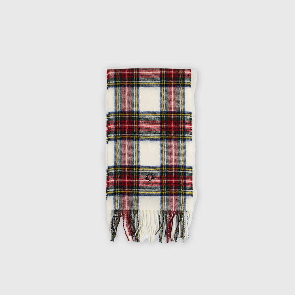 Fred Perry Dress Stewart Tartan Scarf - Snow White 