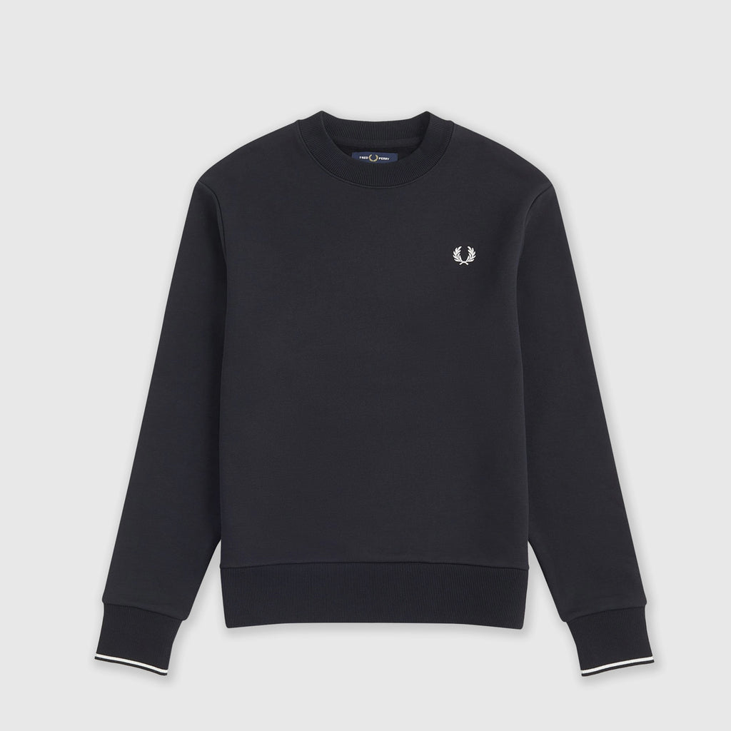 Fred Perry Crew Neck Sweatshirt - Black Front