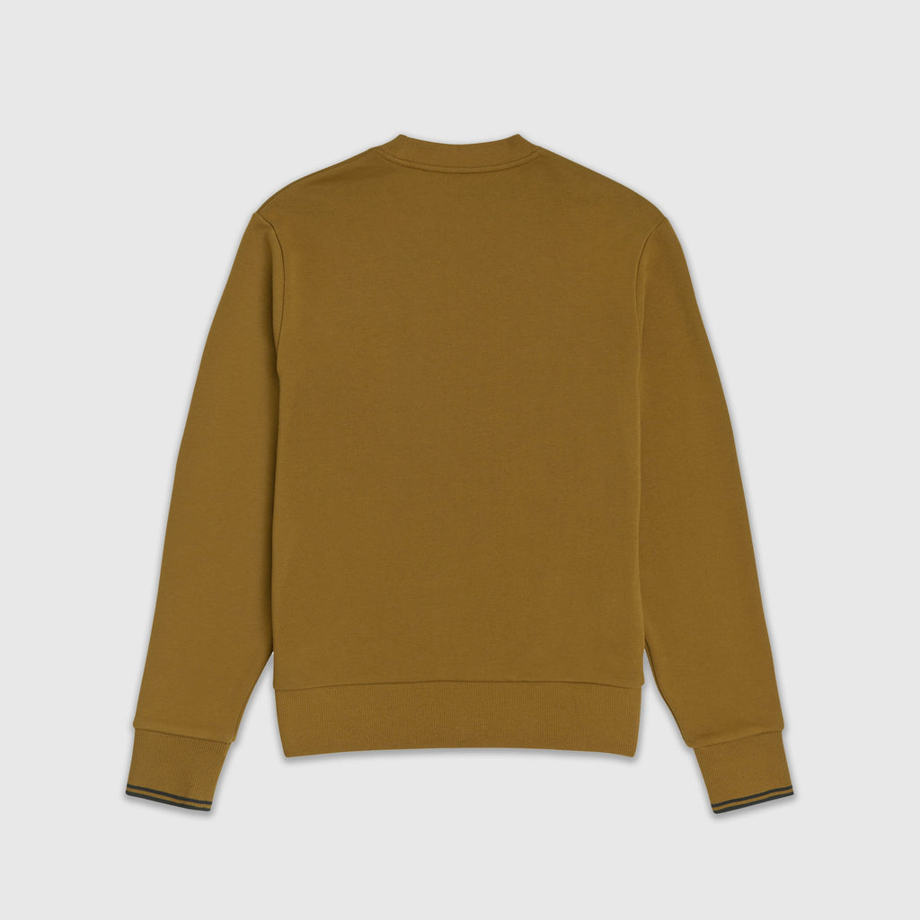 Fred Perry Crew Neck Sweatshirt - Dark Caramel Back