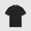 Fred Perry SS Twin Tipped Polo Shirt - Black / New Yellow Back