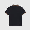 Fred Perry SS Twin Tipped Polo Shirt - Navy / Dark Caramel Back
