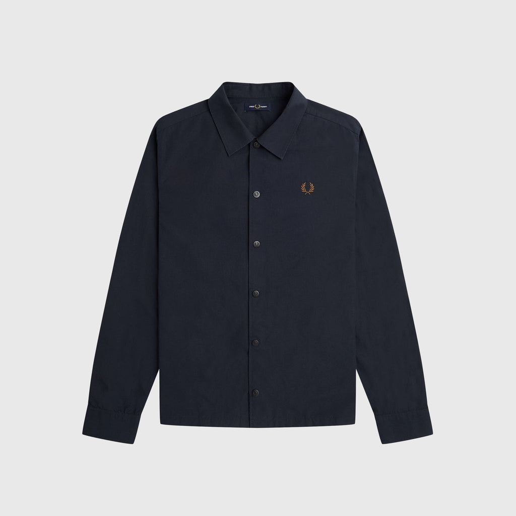 Fred Perry Lightweight Overshirt - Navy - Front