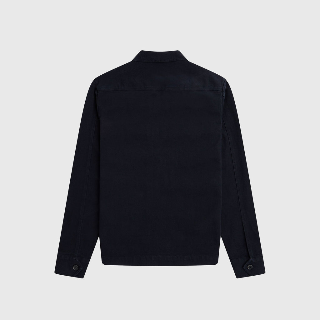 Fred Perry Heavy Twill Overshirt - Navy - Back