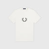 Fred Perry SS Circle Branding Tee - Snow White - Front