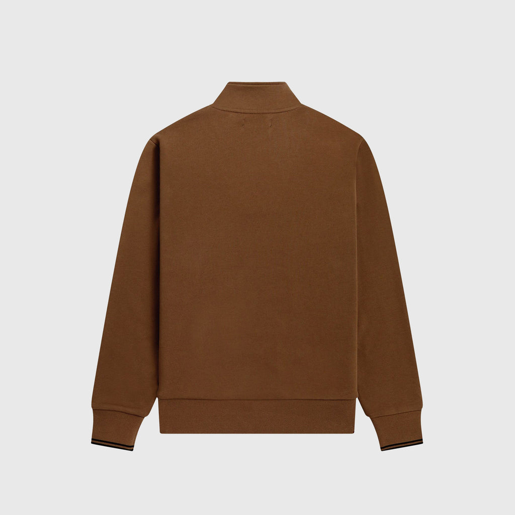 Fred Perry Half Zip Sweat Shirt - Shaded Stone - Back