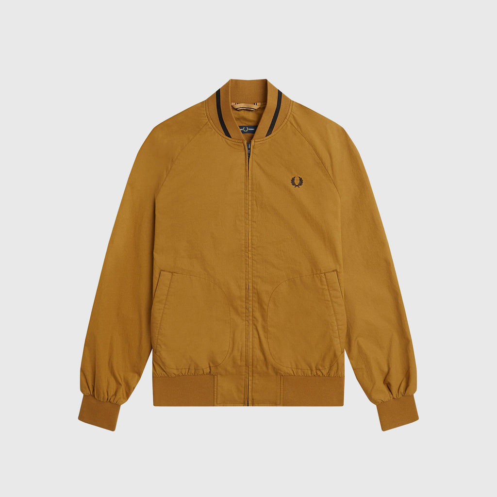 Fred Perry Tennis Bomber - Dark Caramel - Front