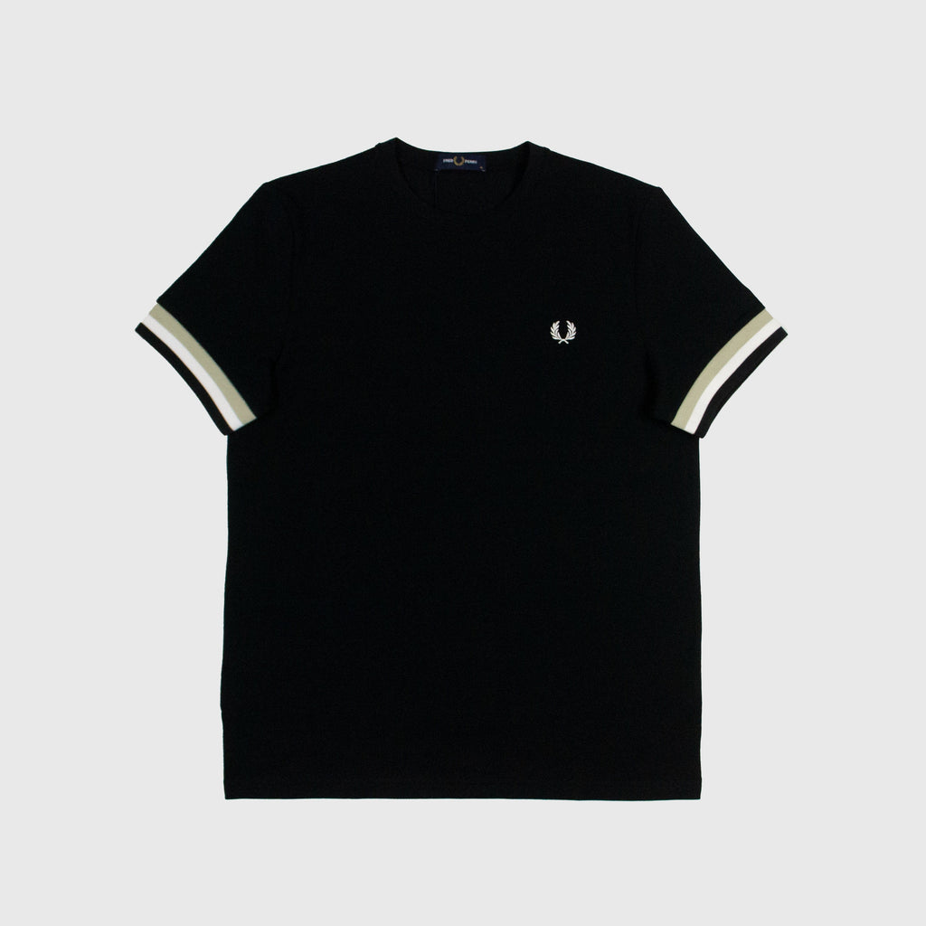 Fred Perry Pique T-Shirt - Black - Front