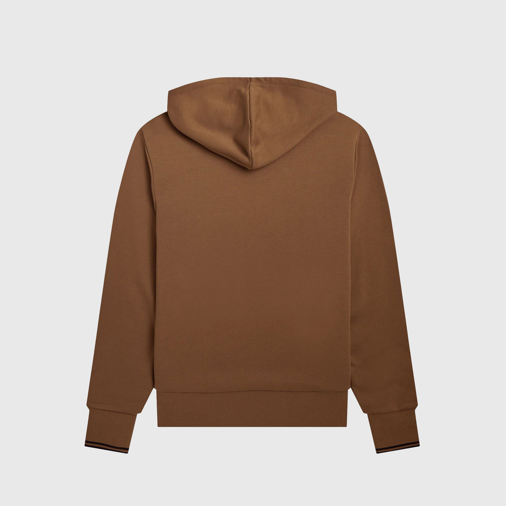 Fred Perry Tipped Hooded Sweatshirt - Shaded Stone - Back
