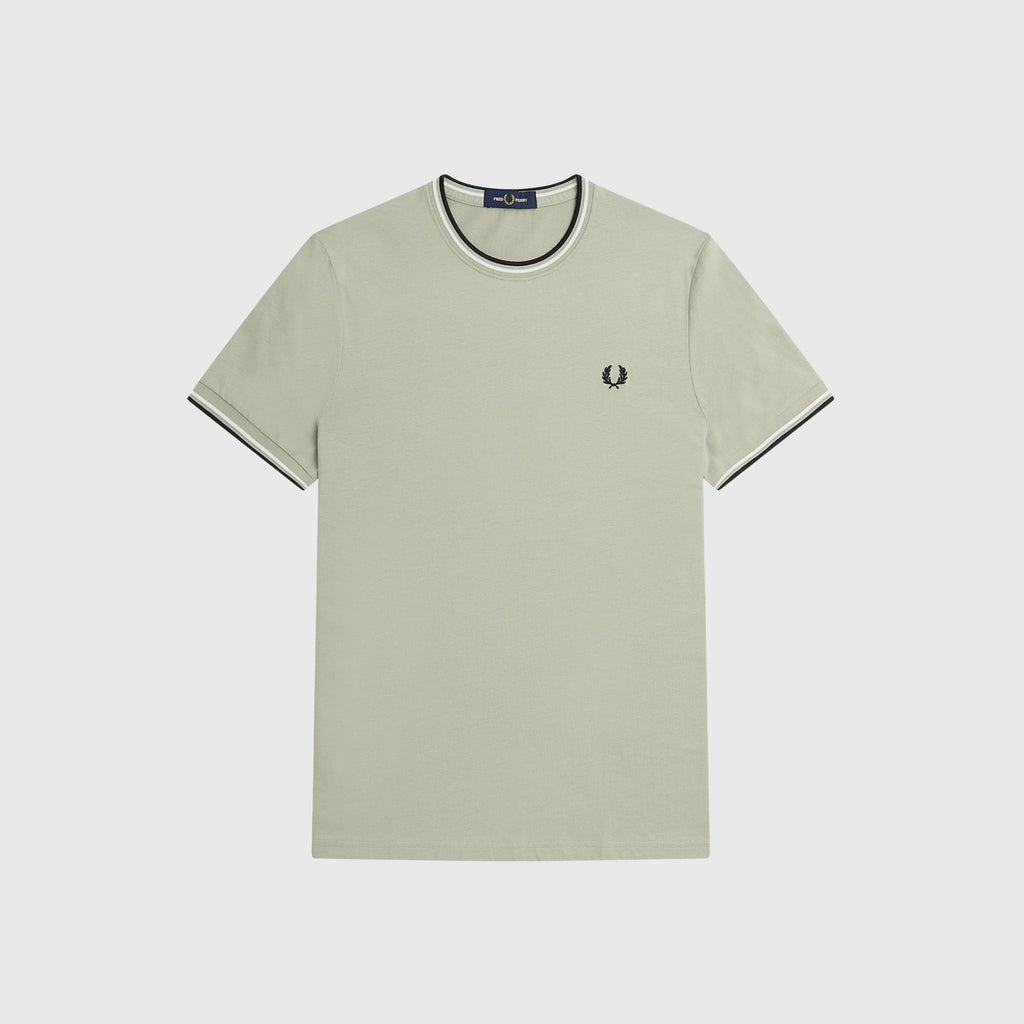 Fred Perry Twin Tipped T-shirt - Seagrass - Front