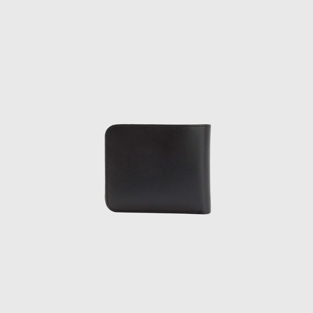 Fred Perry Burnished Leather B-Fold Wallet - Black