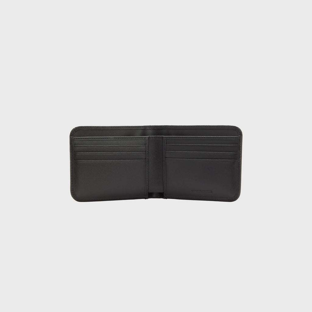 Fred Perry Burnished Leather B-Fold Wallet - Black