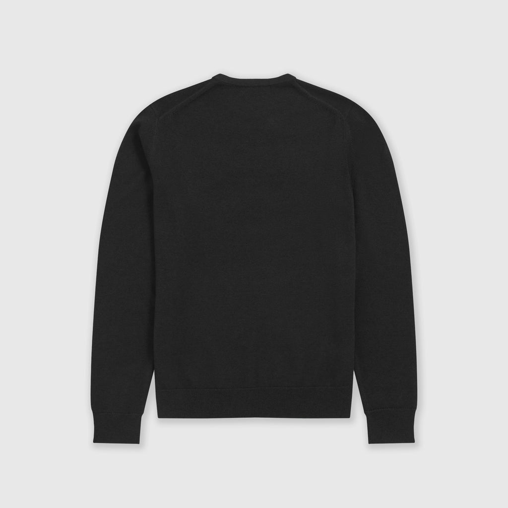 Fred Perry Classic Crew Neck Jumper - Black Back