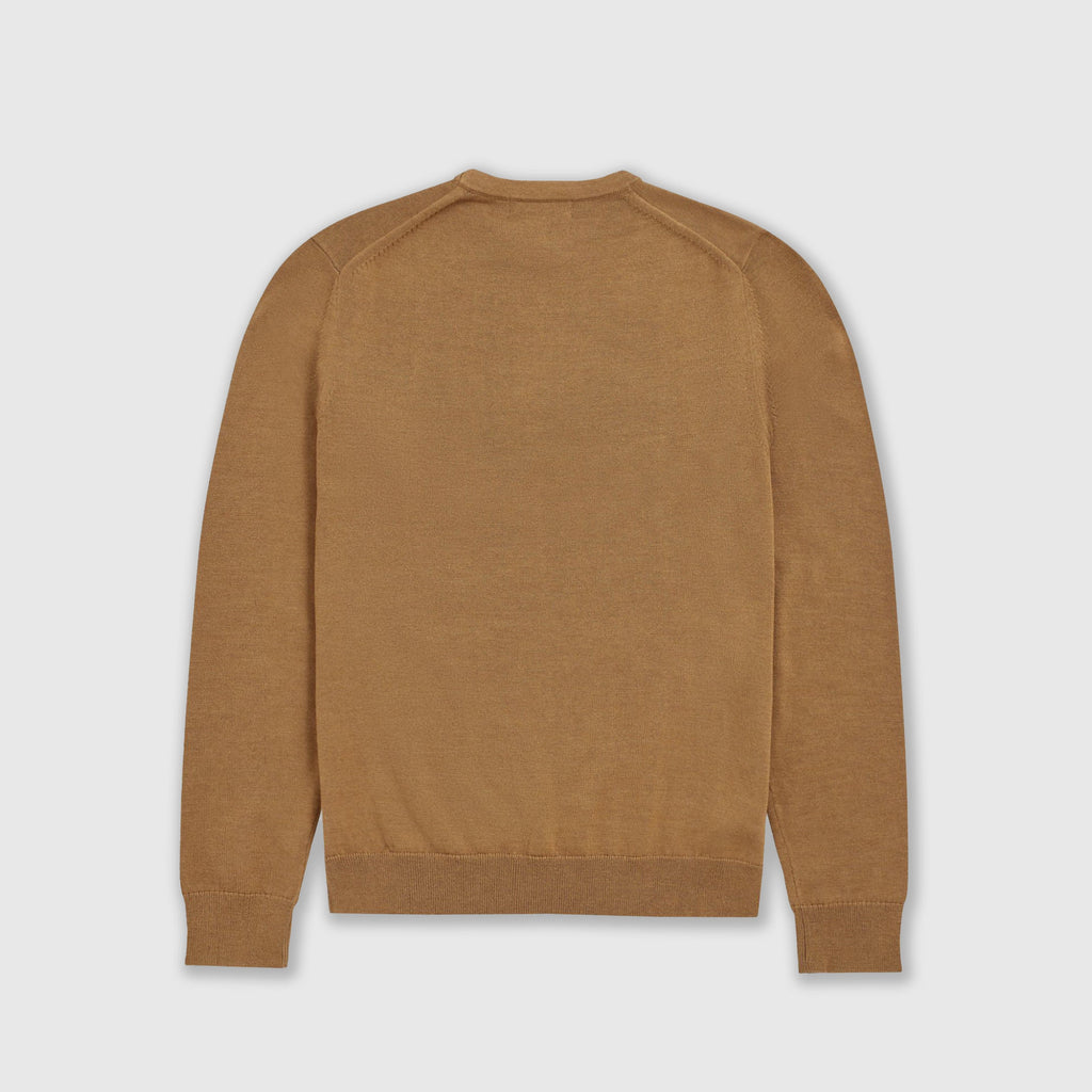 Fred Perry Classic Crew Neck Jumper - Caramel Back