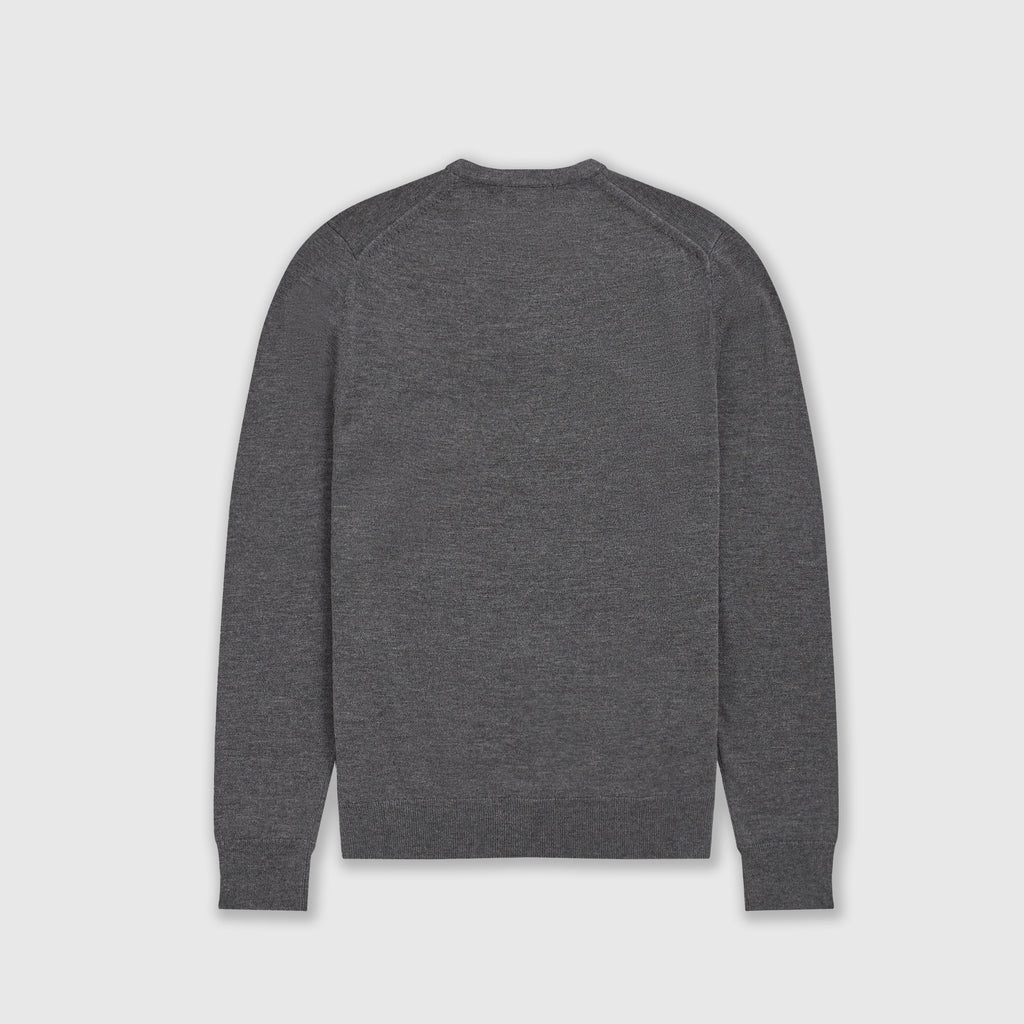 Fred Perry Classic Crew Neck Jumper - Graphite Marl Back