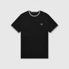 Fred Perry SS Twin Tipped Tee - Black Front