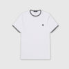 Fred Perry SS Twin Tipped Tee - White Front