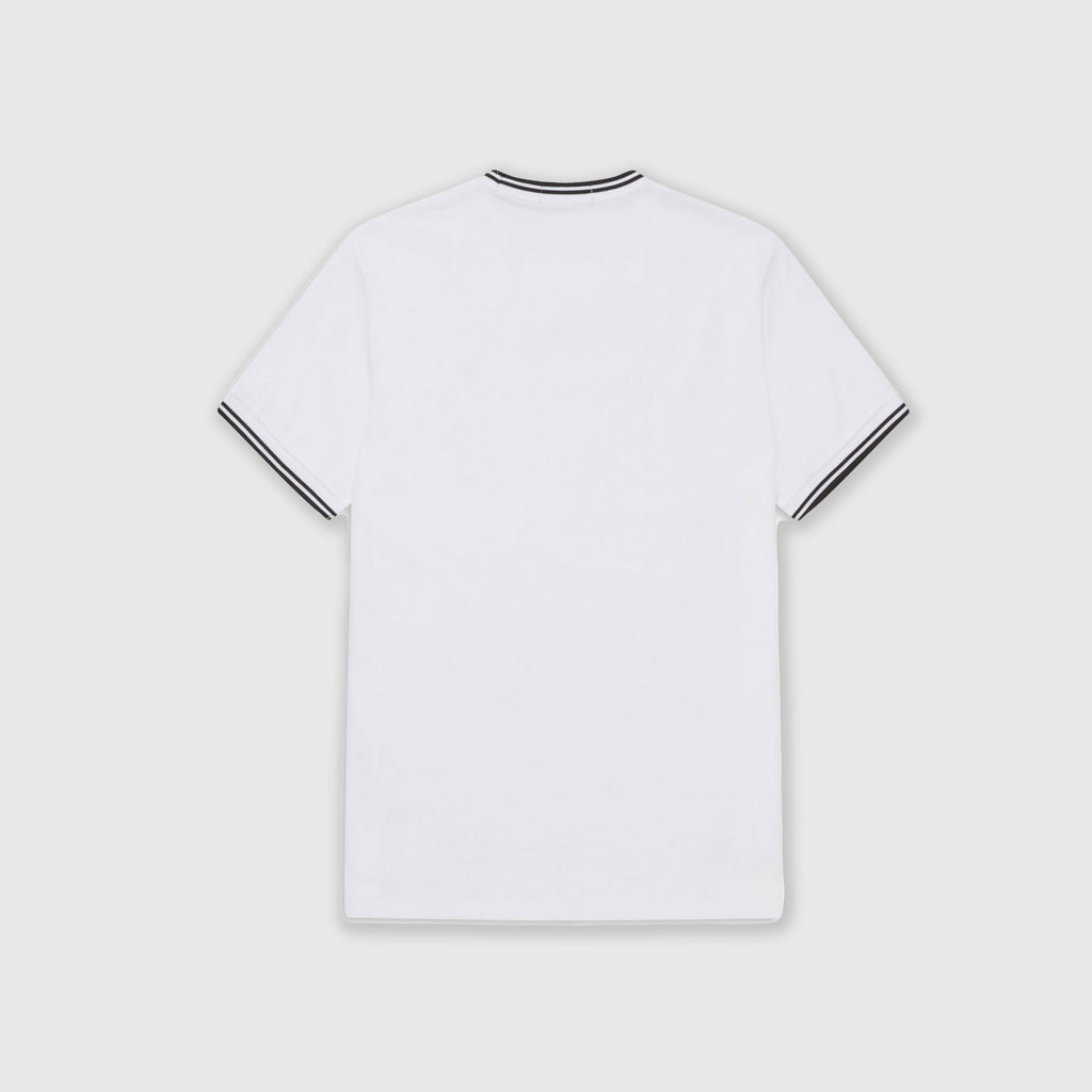 Fred Perry SS Twin Tipped Tee - White Back