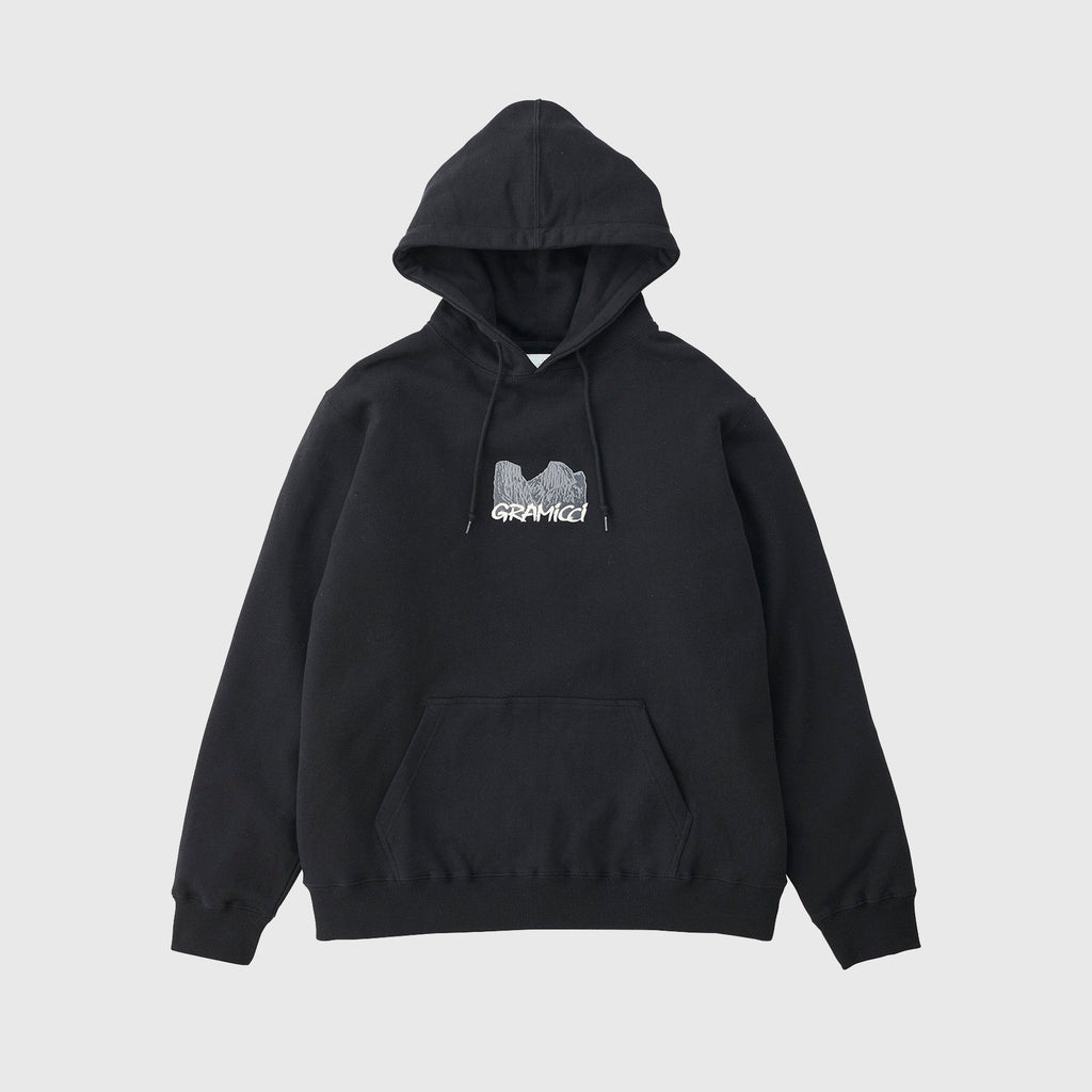 Gramicci Yosemite Embroidered Hooded Sweatshirt - Black - Front