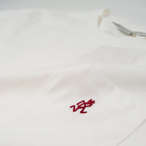 Gramicci One Point Tee - White - Close Up