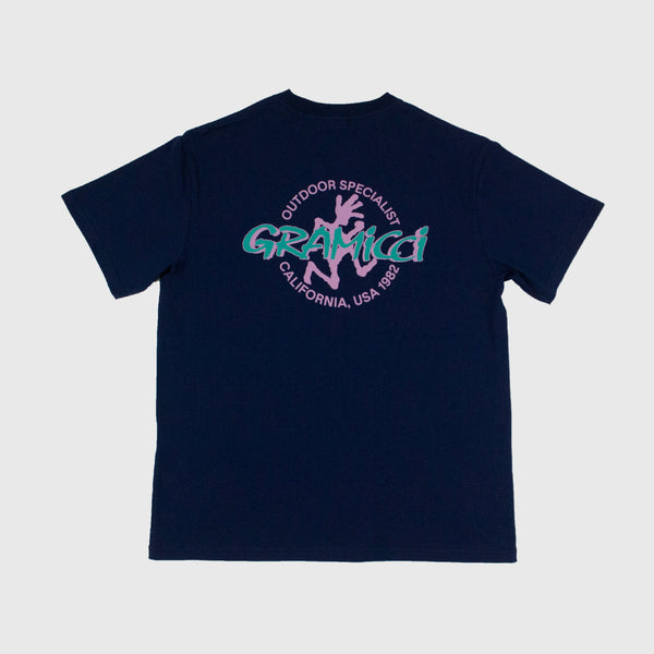 Gramicci Running Man Tee - Navy - Back