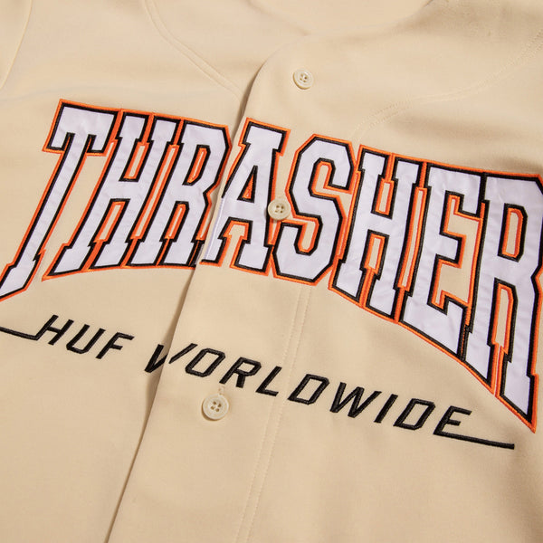 HUF Crackerjack Tan Baseball Jersey