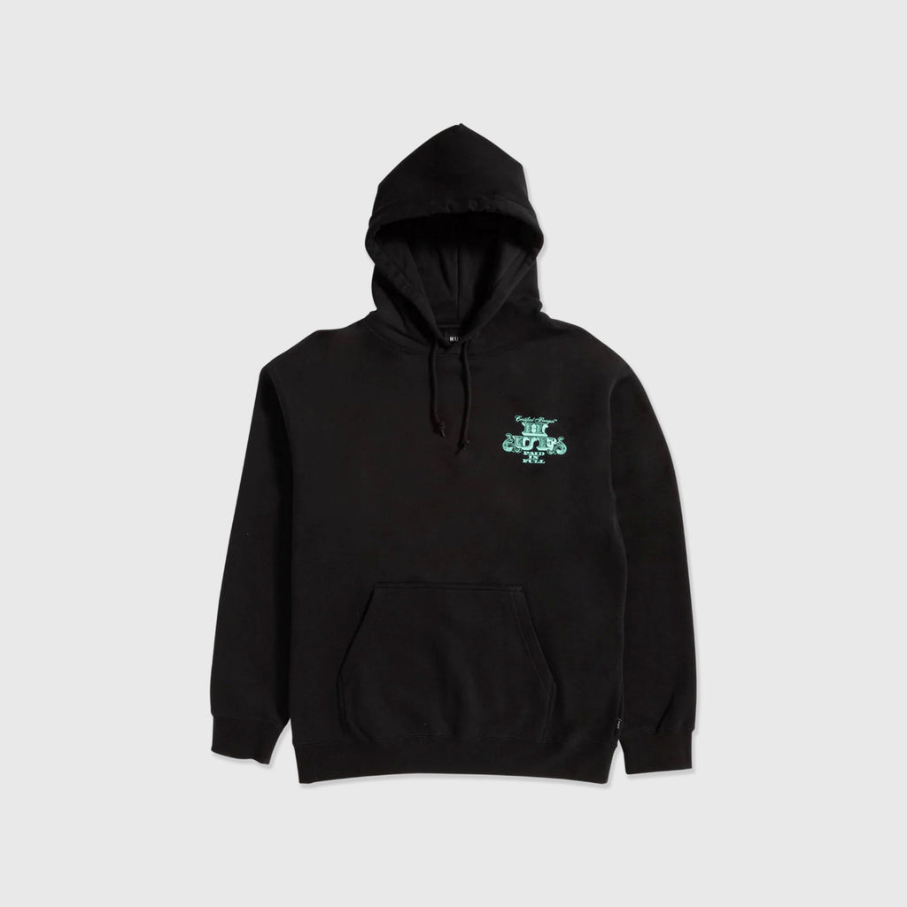 HUF Paid In Full Pullover Hoodie - Black - Front