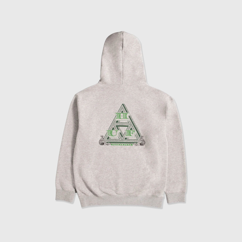 HUF Paid In Full Pullover Hoodie - Heather Grey - Back