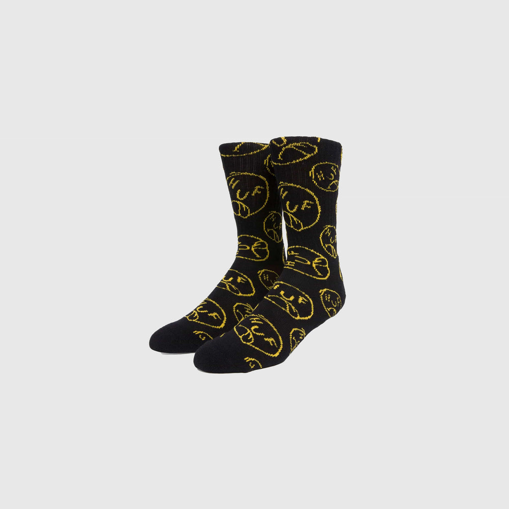 HUF Blah Crew Sock - Black 