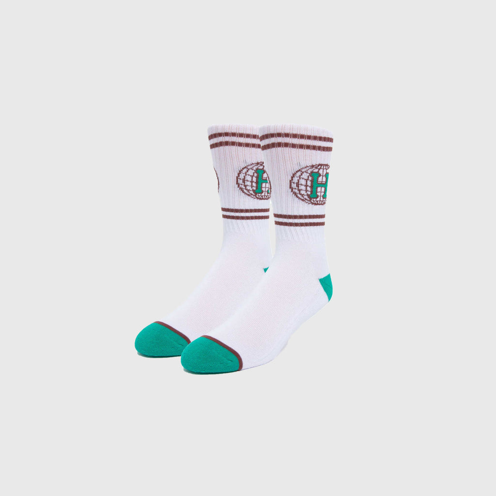 HUF City Rollers Crew Sock - White
