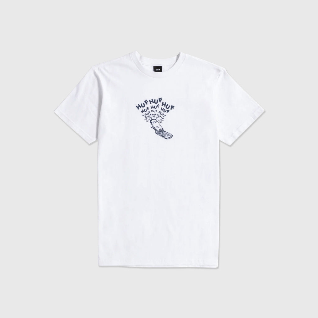 HUF Calling Tee - White - Front