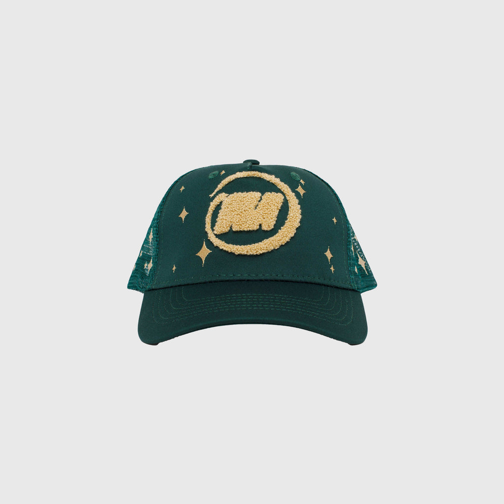 Market Cosmo Market Trucker Hat - Evergreen - Front