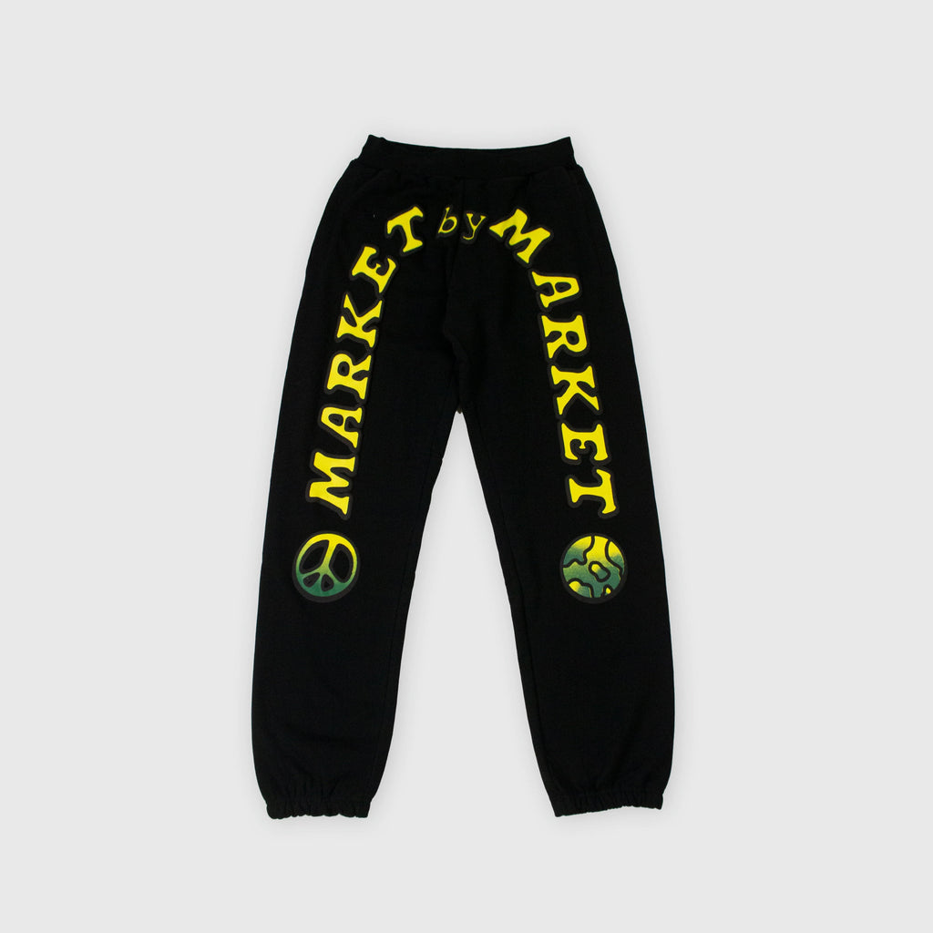 Market Cali Lock Gradient Sweatpants - Black - Front