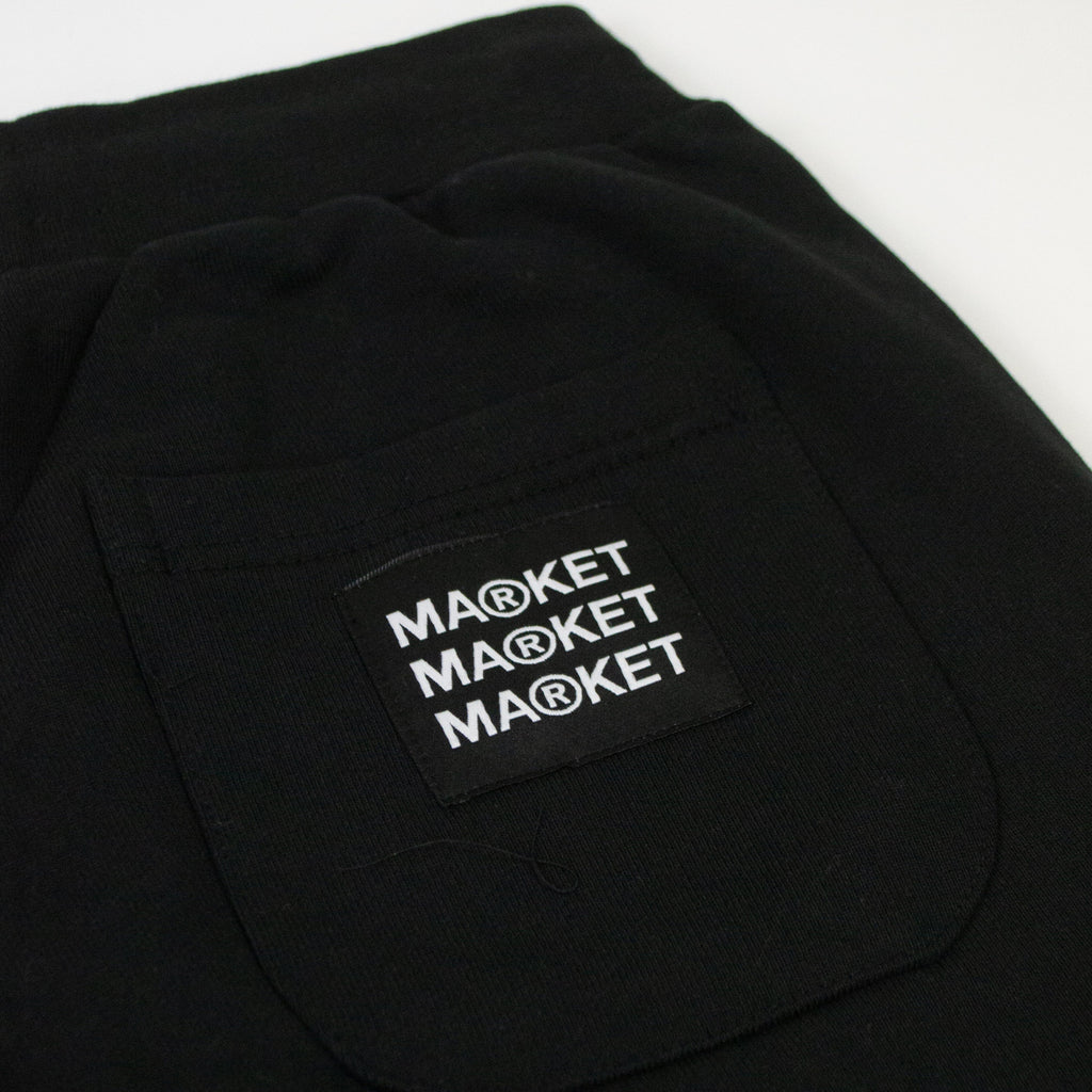 Market Cali Lock Gradient Sweatpants - Black - Close Up Back Pocket