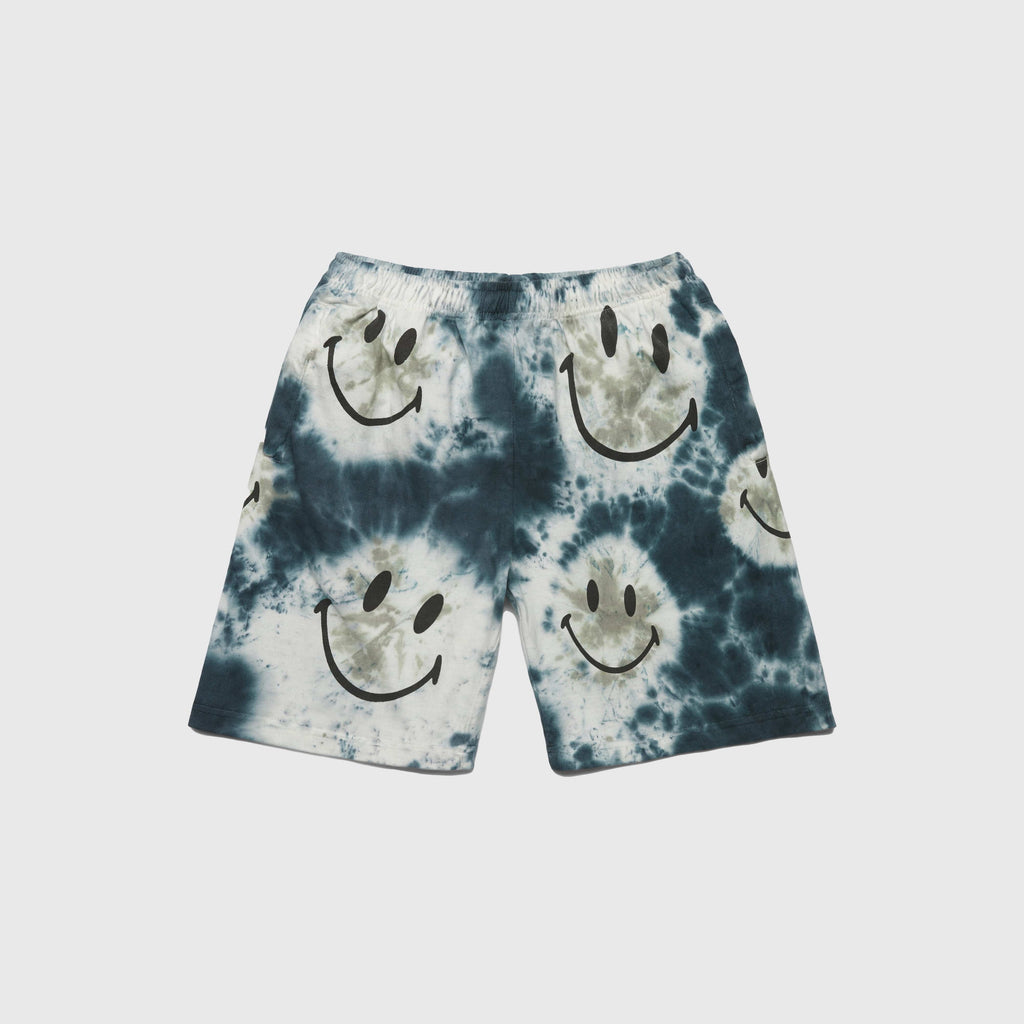 Market Smiley Shibori Dye Shorts - Black - Front