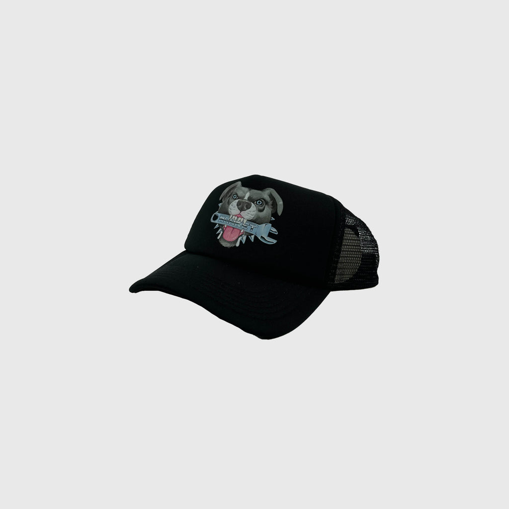 Market Junkyard Dog Trucker Hat - Black - Front