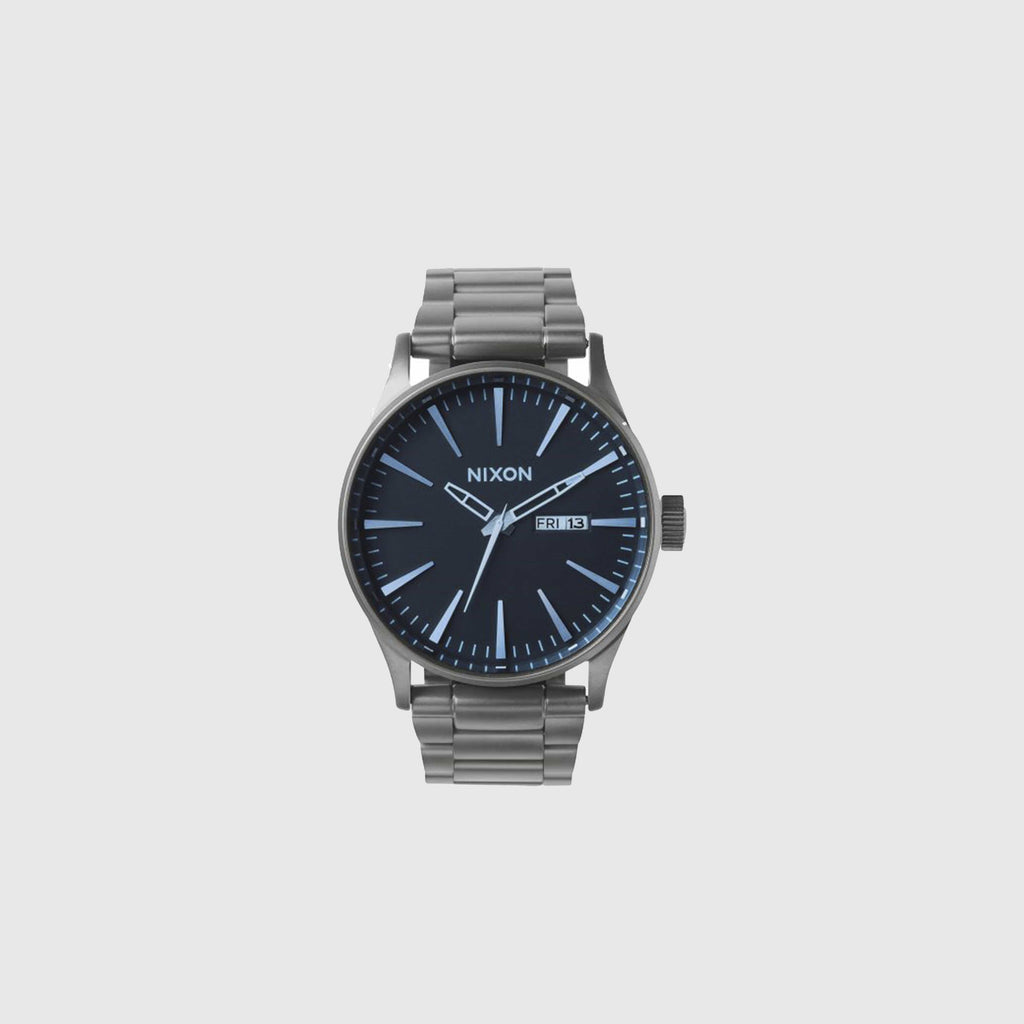 Nixon Sentry SS Watch - Gunmetal / Blue Crystal - Watch Face