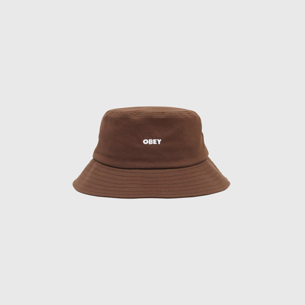 Obey Bold Twill Bucket Hat - Brown - Front
