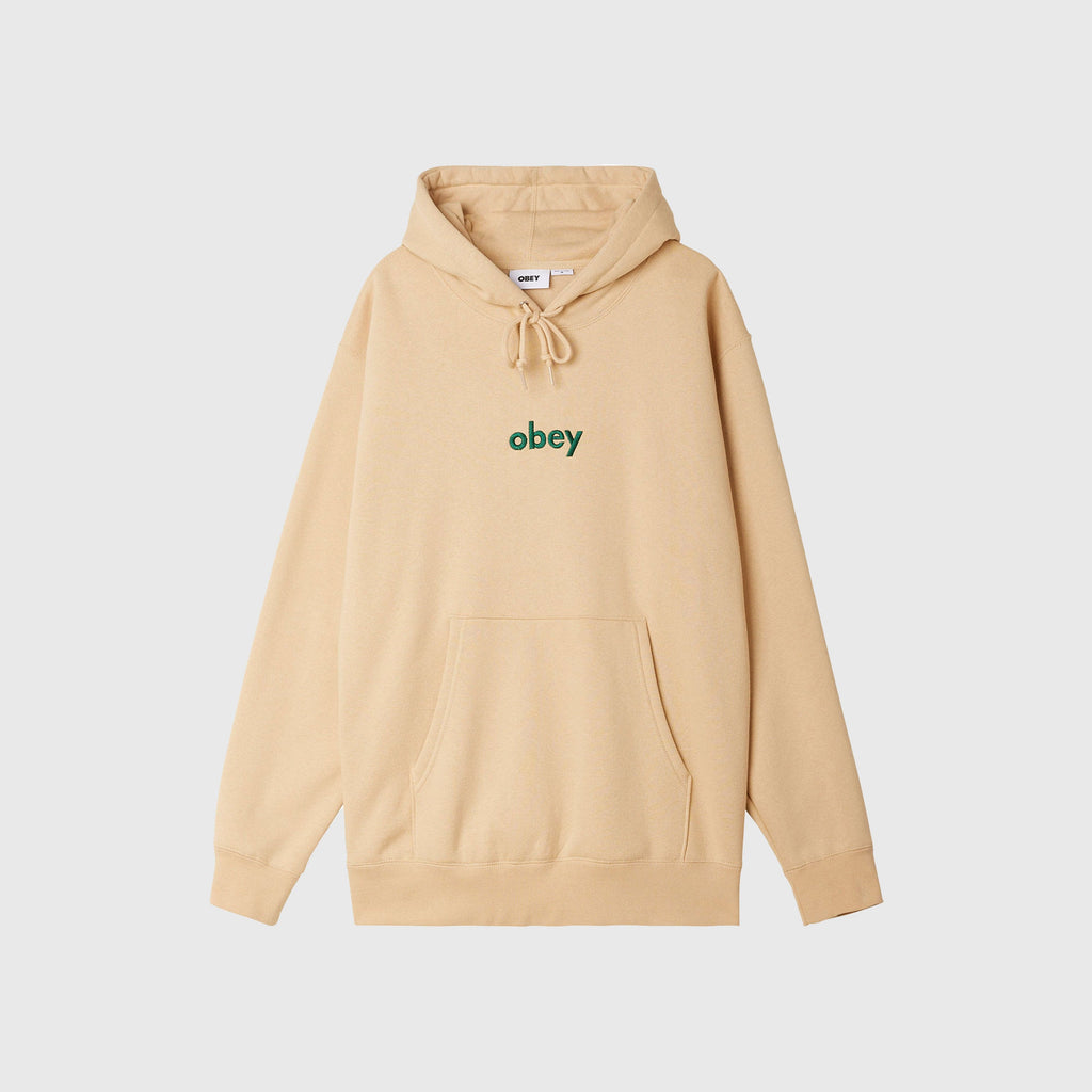 Obey Lowercase Hood - Oat Milk - FrontObey Lowercase Hood - Oat Milk - Front