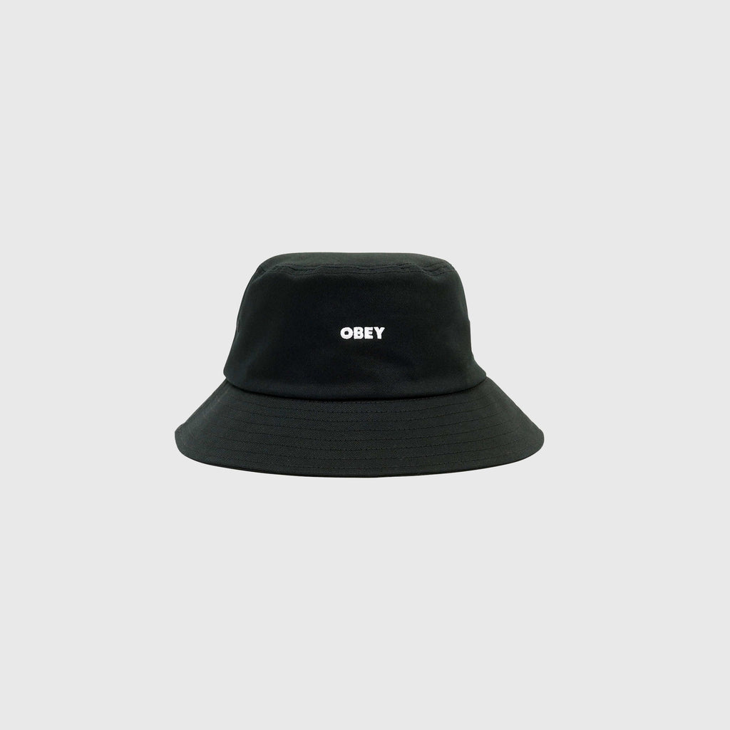 Obey Bold Twill Bucket Hat - Black - Front