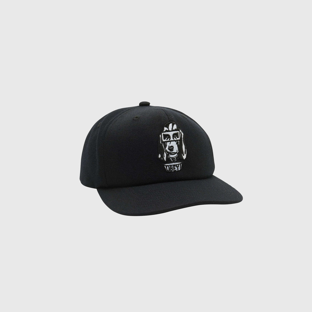 Obey Dawg 6 Panel Classic Snapback - Black - Front