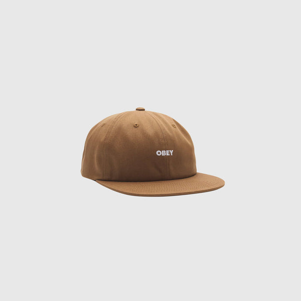 Obey Bold Twill 6 Panel Strapback - Brown Sugar - Front