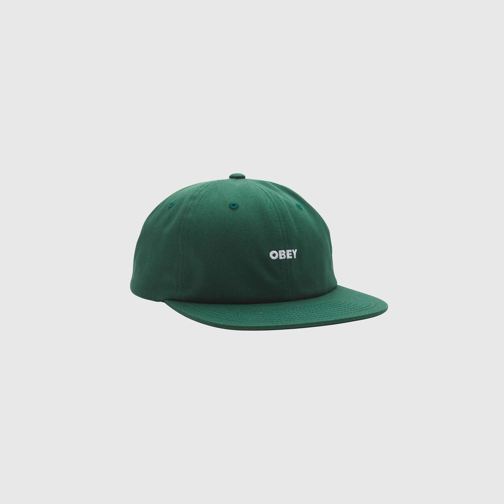 Obey Bold Twill 6 Panel Strapback - Dark Cedar - Front
