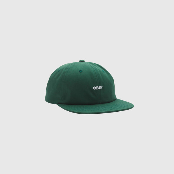 Obey Bold Twill 6 Panel Strapback - Dark Cedar - Front