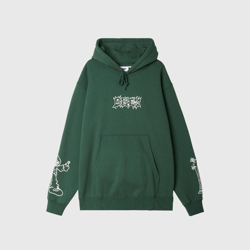 Obey Stomped Hood - Dark Cedar - Front